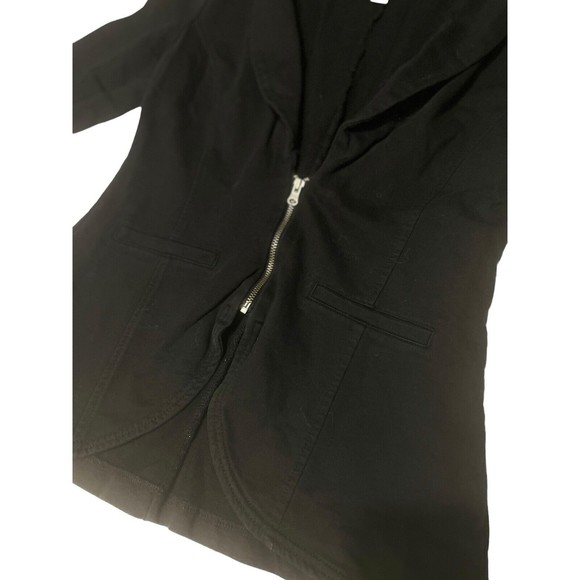 Converse One Star Women's Black Zip Front Blazer Size Small Jacket Coat - Picture 10 of 13
